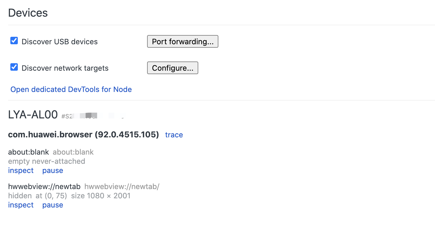 Chrome inspect devices 3 1 18 