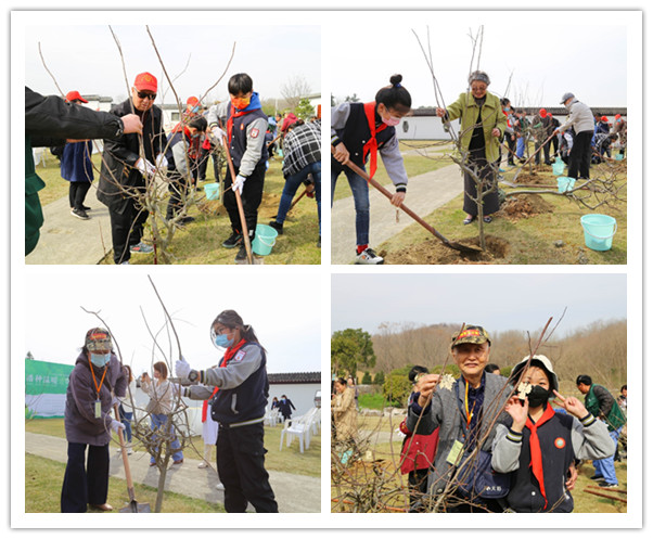 常州栖凤山福寿园举行“播种温暖 寄语未来”植树节活动现场