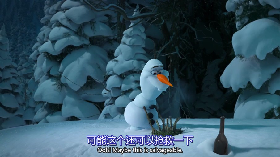 2017动画短片《雪宝的冰雪大冒险》HD720P.英语中英双字截图