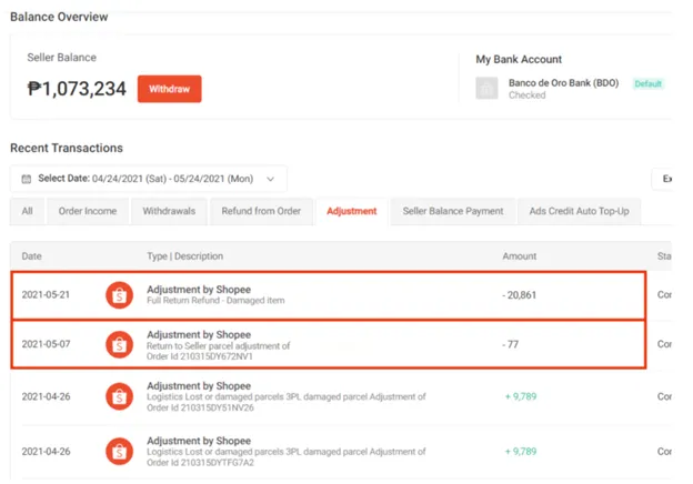 Shopee公告：退货退款相关内容更新通知