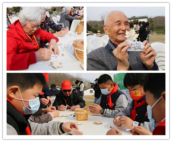 在“时间胶囊”里写下寄语，为树取名、制作树牌