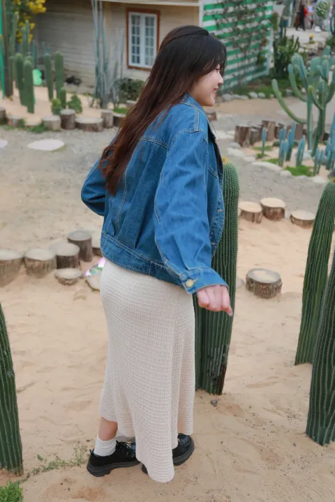 Araffe 站在沙漠中的仙人掌植物前