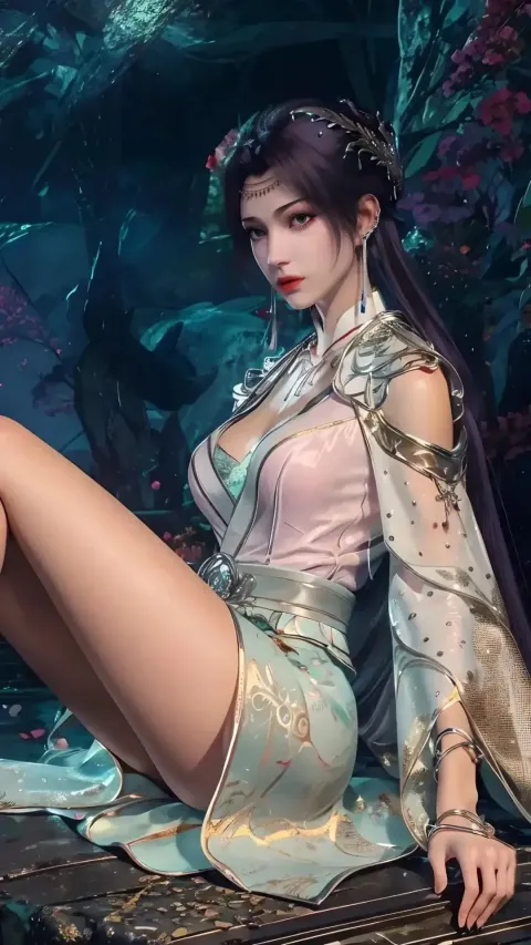 穿着裙子的阿拉夫德女人坐在桌子上，手里拿着一杯酒