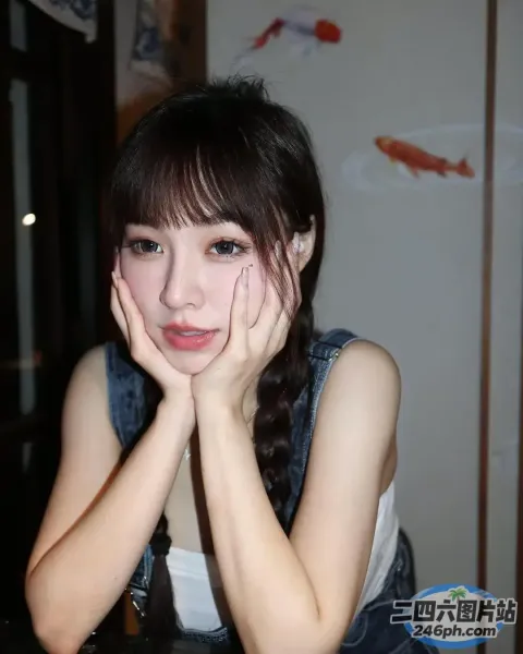 黑发白色上衣的亚洲女性