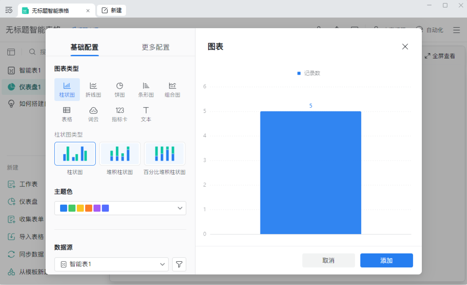 企业微信智能表格仪表盘介绍