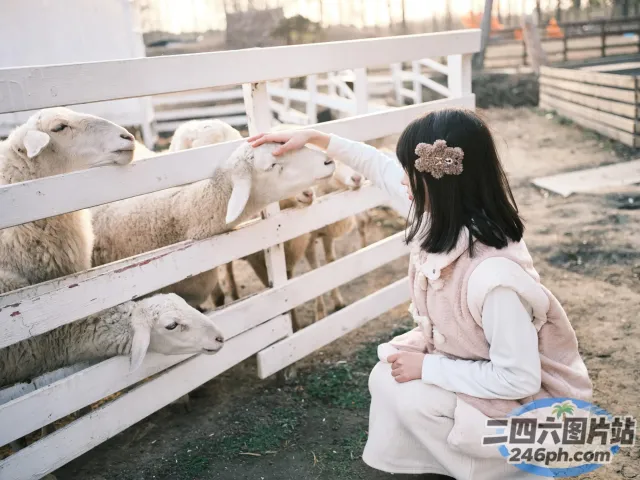 歌词大意： 有一个女人正在抚摸围栏里的一些羊