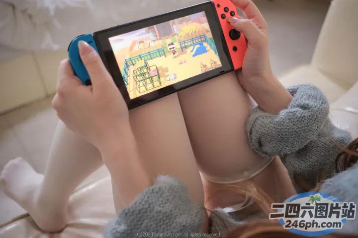 有人在 Nintendo Switch 上玩视频游戏