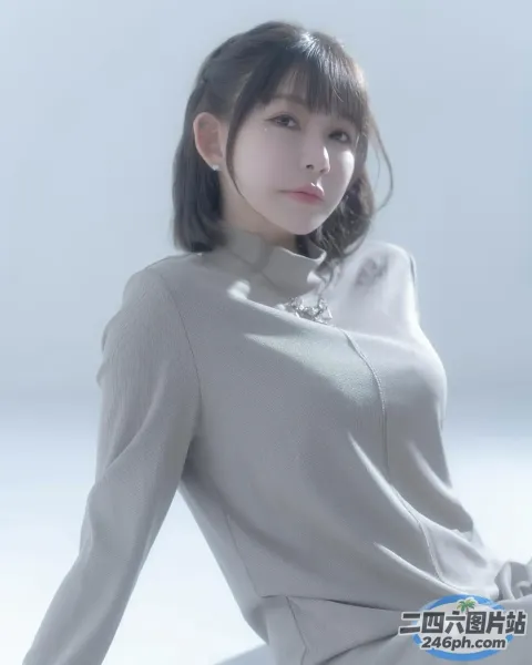 一个女人坐在白色表面上的特写