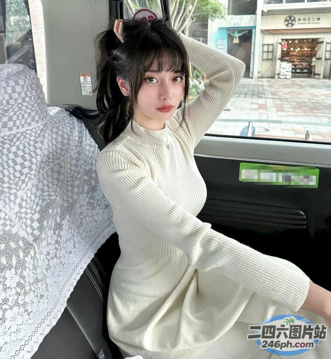 阿拉菲女子双手抱头坐在车里